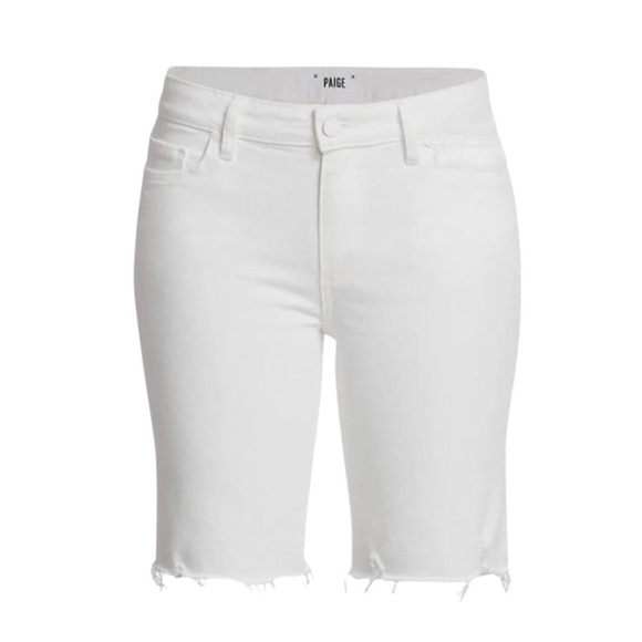 PAIGE‎ Jax Knee Crisp White Shorts - Picture 2 of 15